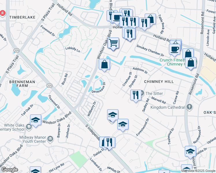 map of restaurants, bars, coffee shops, grocery stores, and more near 911 Hunley Drive in Virginia Beach