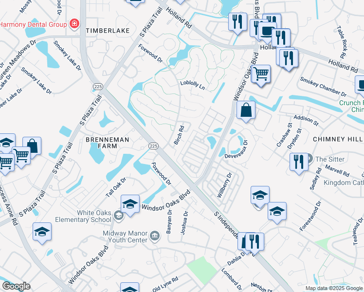 map of restaurants, bars, coffee shops, grocery stores, and more near 4119 Birch Court in Virginia Beach