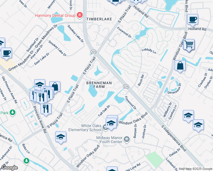 map of restaurants, bars, coffee shops, grocery stores, and more near 904 Buckhurst Lane in Virginia Beach