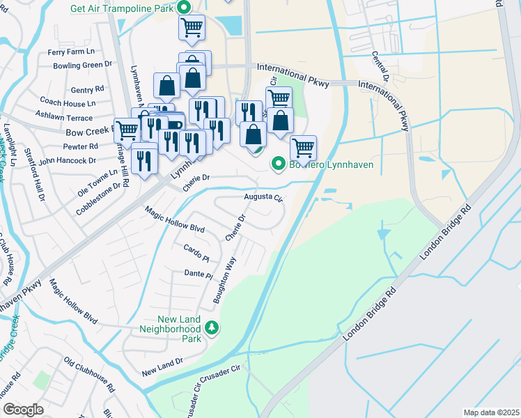 map of restaurants, bars, coffee shops, grocery stores, and more near 2816 Shiflett Court in Virginia Beach