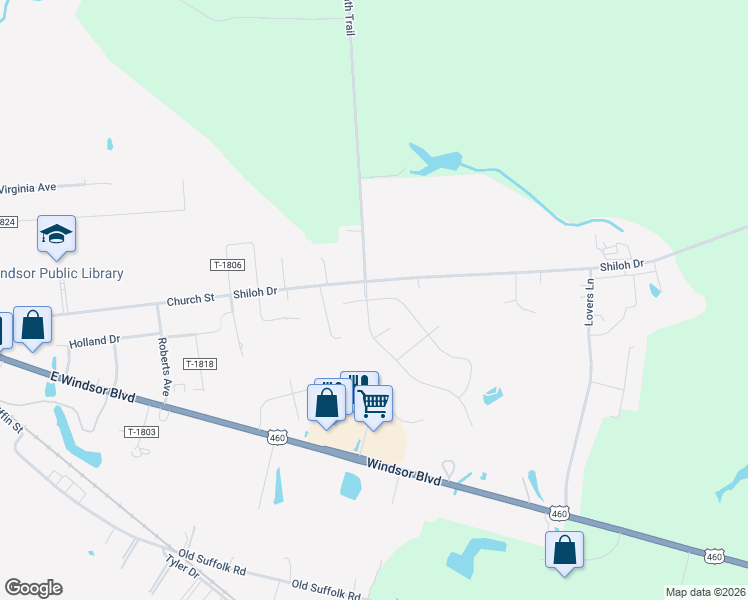 map of restaurants, bars, coffee shops, grocery stores, and more near 11441 Lena Rose Street in Windsor
