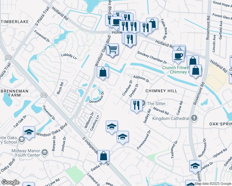 map of restaurants, bars, coffee shops, grocery stores, and more near 3644 Campion Avenue in Virginia Beach