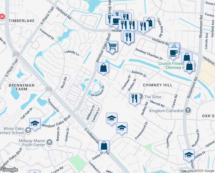 map of restaurants, bars, coffee shops, grocery stores, and more near 901 Hunley Drive in Virginia Beach