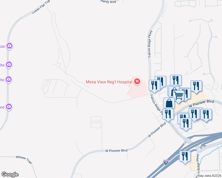 map of restaurants, bars, coffee shops, grocery stores, and more near 1425 Bertha Howe Avenue in Mesquite