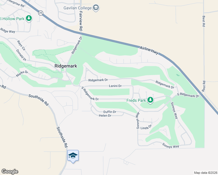 map of restaurants, bars, coffee shops, grocery stores, and more near 800 Lanini Drive in Hollister