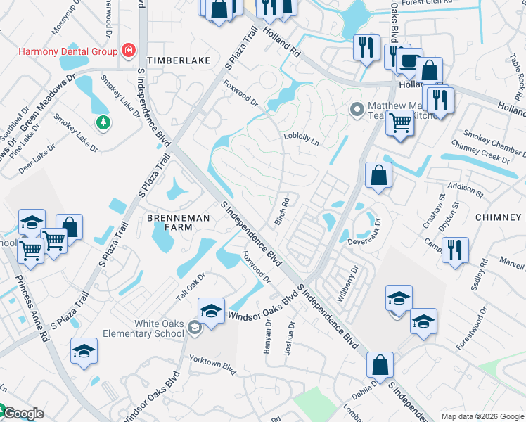 map of restaurants, bars, coffee shops, grocery stores, and more near 941 Foxwood Drive in Virginia Beach