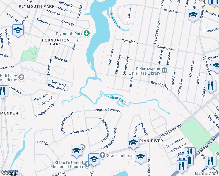 map of restaurants, bars, coffee shops, grocery stores, and more near 3401 Mc Neal Avenue in Chesapeake