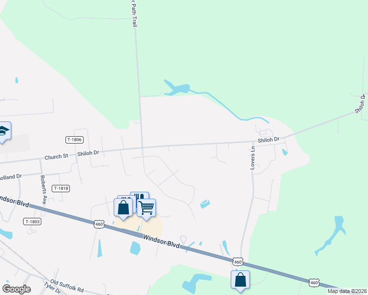 map of restaurants, bars, coffee shops, grocery stores, and more near 12078 Shiloh Drive in Windsor