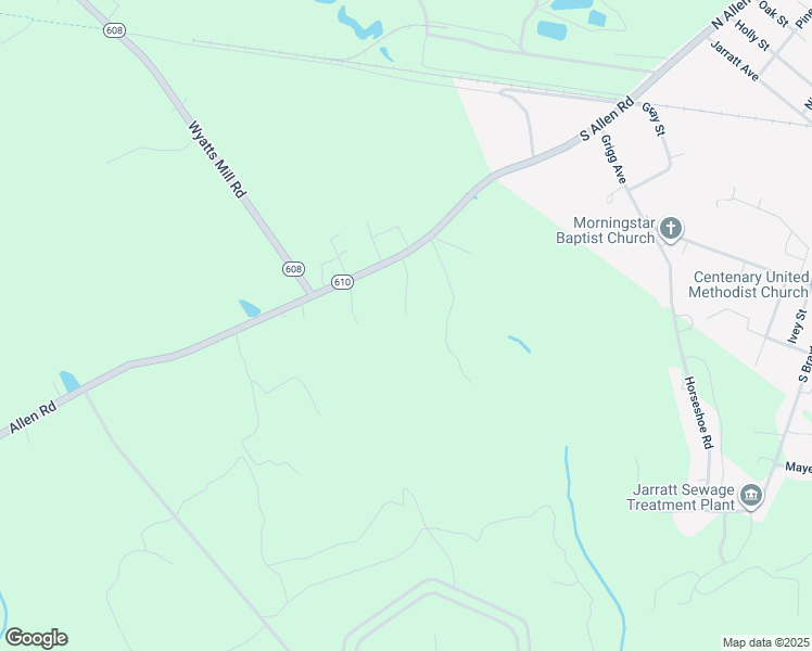 map of restaurants, bars, coffee shops, grocery stores, and more near 451 Leeds Lane in Jarratt