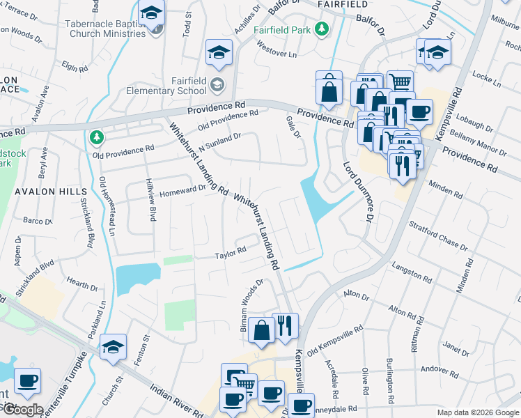 map of restaurants, bars, coffee shops, grocery stores, and more near 981 Oak Forest Court in Virginia Beach