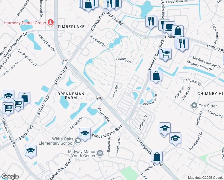 map of restaurants, bars, coffee shops, grocery stores, and more near 941 Foxwood Drive in Virginia Beach