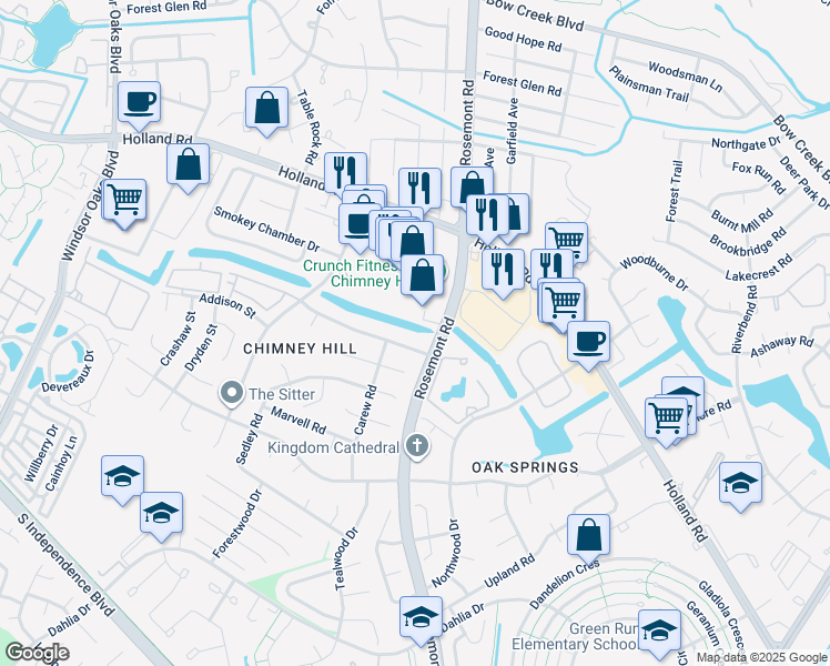 map of restaurants, bars, coffee shops, grocery stores, and more near 3508 Bunyan Road in Virginia Beach