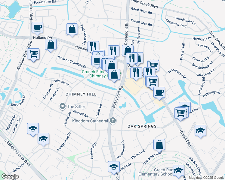 map of restaurants, bars, coffee shops, grocery stores, and more near 3508 Bunyan Road in Virginia Beach