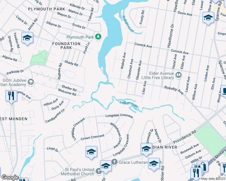 map of restaurants, bars, coffee shops, grocery stores, and more near 3401 Mc Neal Avenue in Chesapeake