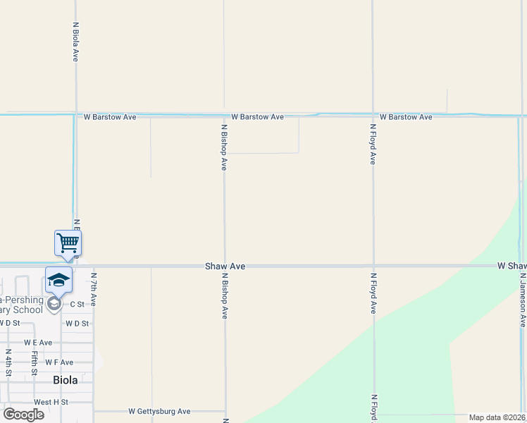 map of restaurants, bars, coffee shops, grocery stores, and more near 5150 North Bishop Avenue in Fresno