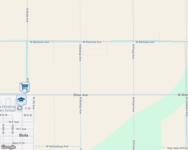 map of restaurants, bars, coffee shops, grocery stores, and more near 5150 North Bishop Avenue in Fresno