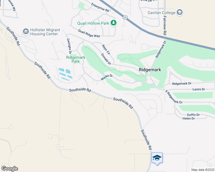 map of restaurants, bars, coffee shops, grocery stores, and more near 60 Terrys Court in Hollister