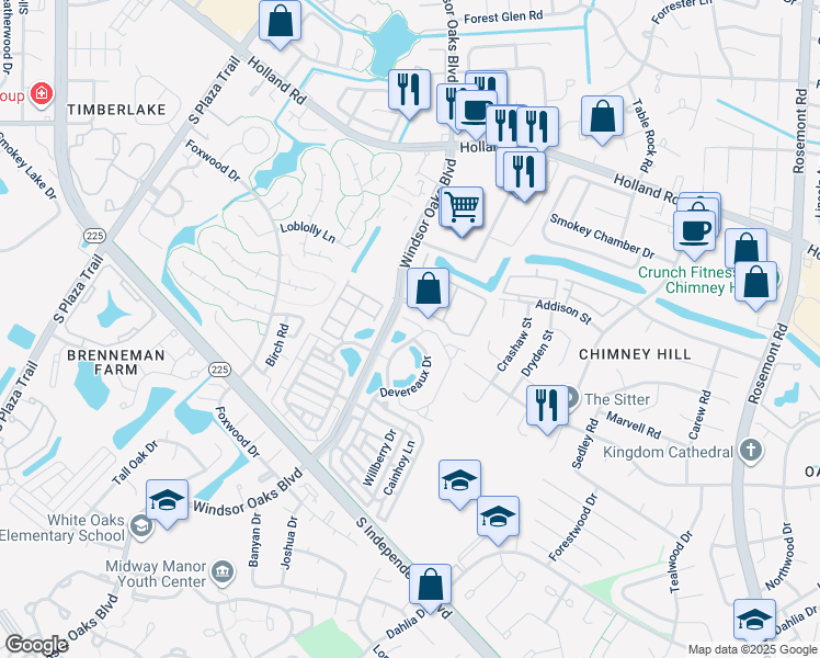 map of restaurants, bars, coffee shops, grocery stores, and more near 3811 Magwood Court in Virginia Beach