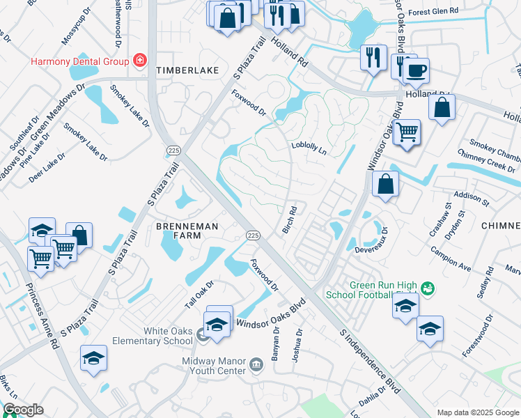 map of restaurants, bars, coffee shops, grocery stores, and more near 4228 Maplehurst Road in Virginia Beach