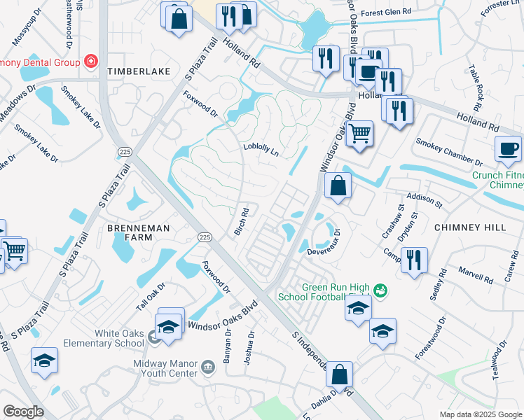 map of restaurants, bars, coffee shops, grocery stores, and more near 4155 Thistle Circle in Virginia Beach