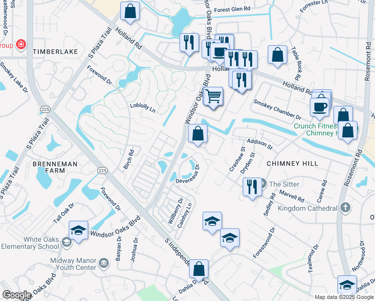 map of restaurants, bars, coffee shops, grocery stores, and more near 3815 Magwood Court in Virginia Beach
