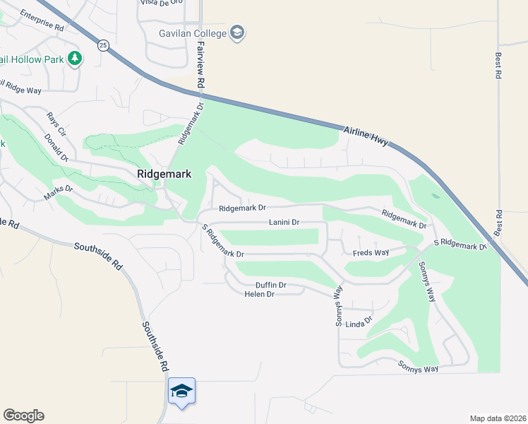 map of restaurants, bars, coffee shops, grocery stores, and more near 800 Lanini Drive in Hollister