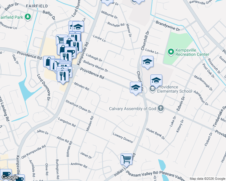 map of restaurants, bars, coffee shops, grocery stores, and more near 5000 Waterford Place in Virginia Beach