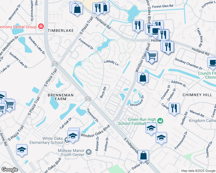 map of restaurants, bars, coffee shops, grocery stores, and more near 4141 Thistle Circle in Virginia Beach