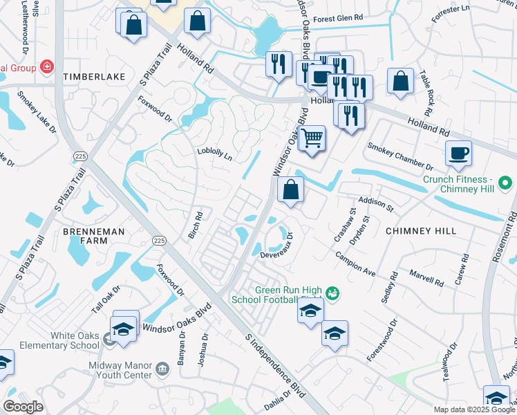 map of restaurants, bars, coffee shops, grocery stores, and more near 81 Kearney Place in Virginia Beach
