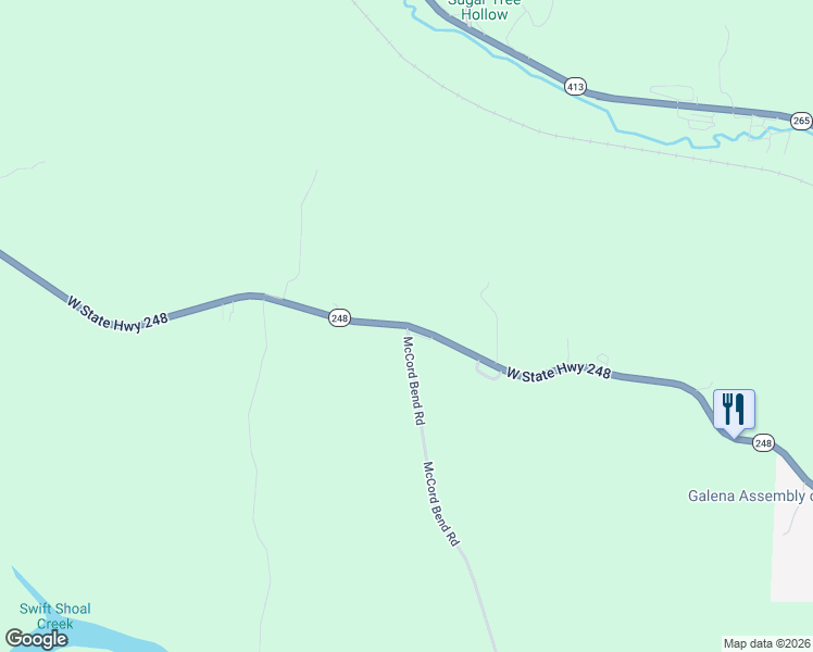 map of restaurants, bars, coffee shops, grocery stores, and more near 2 McCord Bend Road in Galena