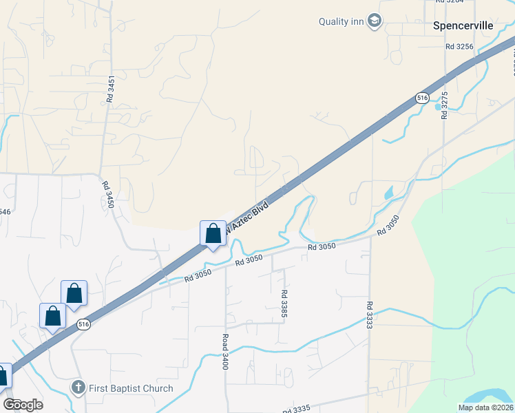 map of restaurants, bars, coffee shops, grocery stores, and more near 2 Road 3435 in Aztec