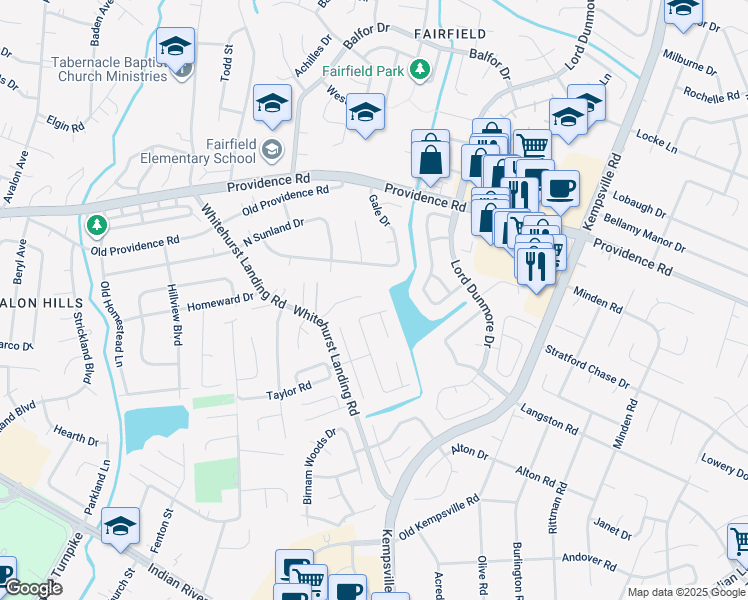 map of restaurants, bars, coffee shops, grocery stores, and more near 5301 Larkins Lair Court in Virginia Beach