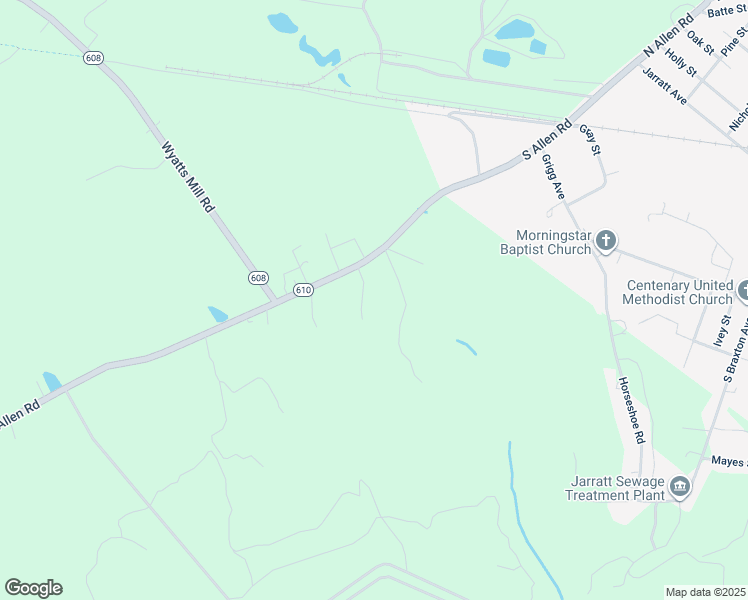 map of restaurants, bars, coffee shops, grocery stores, and more near 250 Leeds Lane in Jarratt