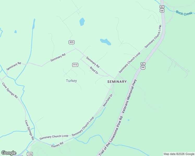 map of restaurants, bars, coffee shops, grocery stores, and more near 146 Warren Drive in Big Stone Gap