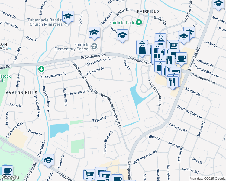 map of restaurants, bars, coffee shops, grocery stores, and more near 5320 Larkins Lair Court in Virginia Beach