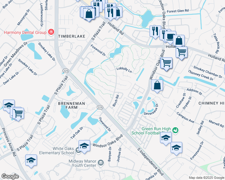 map of restaurants, bars, coffee shops, grocery stores, and more near 4208 Grove Court in Virginia Beach
