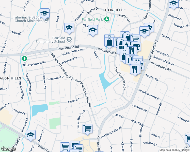 map of restaurants, bars, coffee shops, grocery stores, and more near 5300 Larkins Lair Court in Virginia Beach