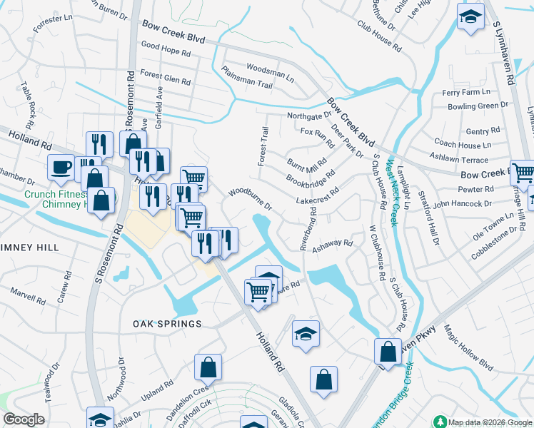 map of restaurants, bars, coffee shops, grocery stores, and more near 913 Terra Firma Court in Virginia Beach