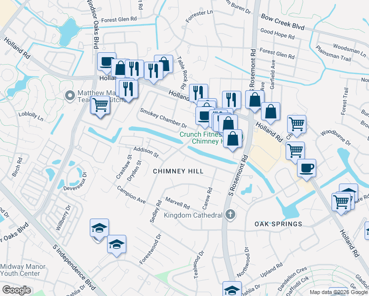 map of restaurants, bars, coffee shops, grocery stores, and more near 3560 Bunyan Road in Virginia Beach