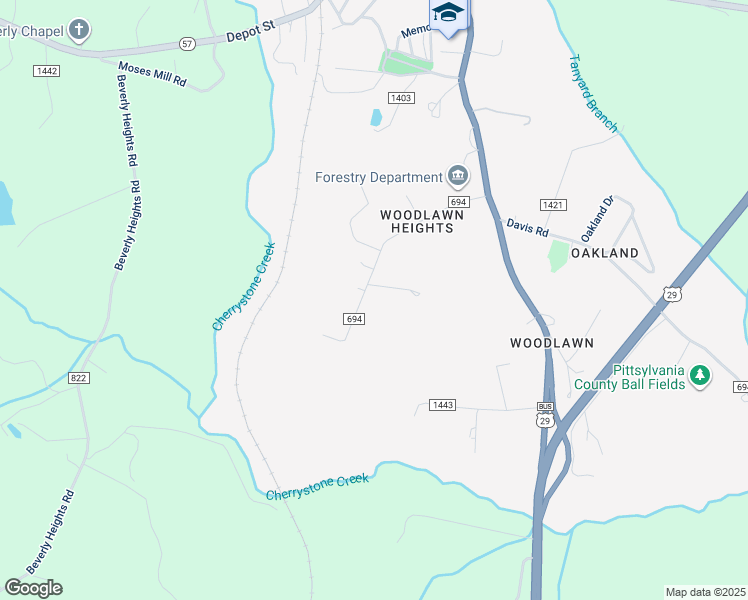 map of restaurants, bars, coffee shops, grocery stores, and more near 214 Woodlawn Heights in Chatham