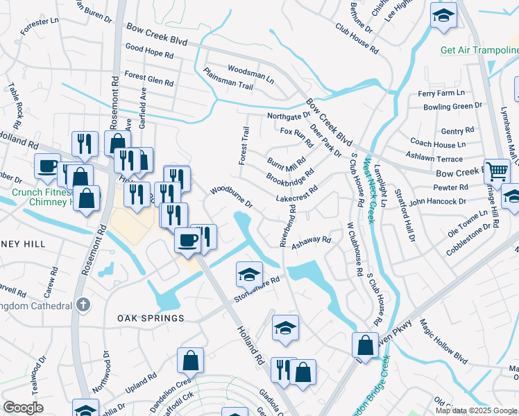 map of restaurants, bars, coffee shops, grocery stores, and more near 913 Terra Firma Court in Virginia Beach