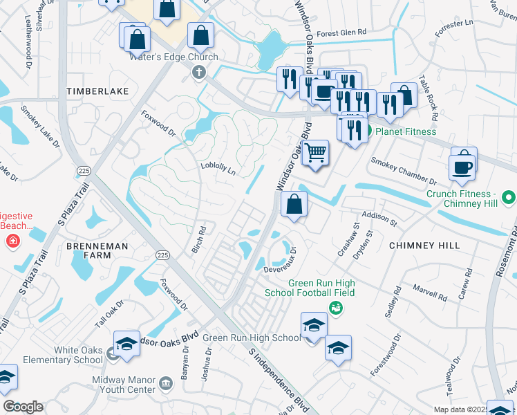 map of restaurants, bars, coffee shops, grocery stores, and more near 3922 Filbert Way in Virginia Beach