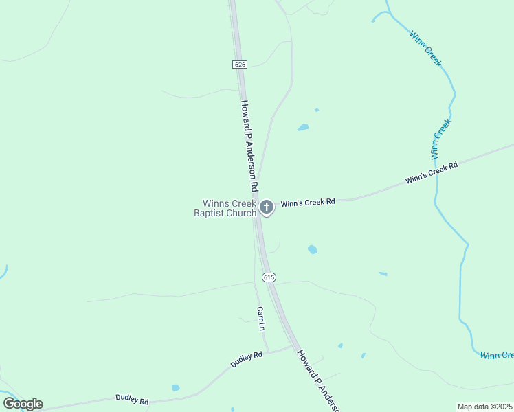 map of restaurants, bars, coffee shops, grocery stores, and more near State Route 615 in Halifax County