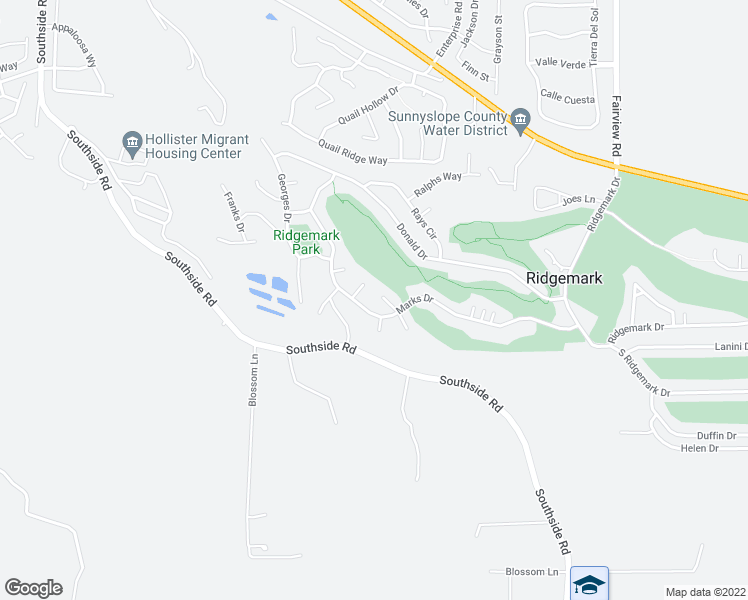 map of restaurants, bars, coffee shops, grocery stores, and more near 50 Florence Court in Hollister