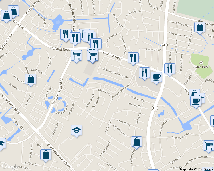 map of restaurants, bars, coffee shops, grocery stores, and more near 752 Harbor Springs Trail in Virginia Beach