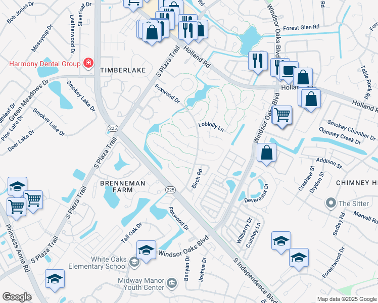 map of restaurants, bars, coffee shops, grocery stores, and more near 4209 Buckeye Court in Virginia Beach