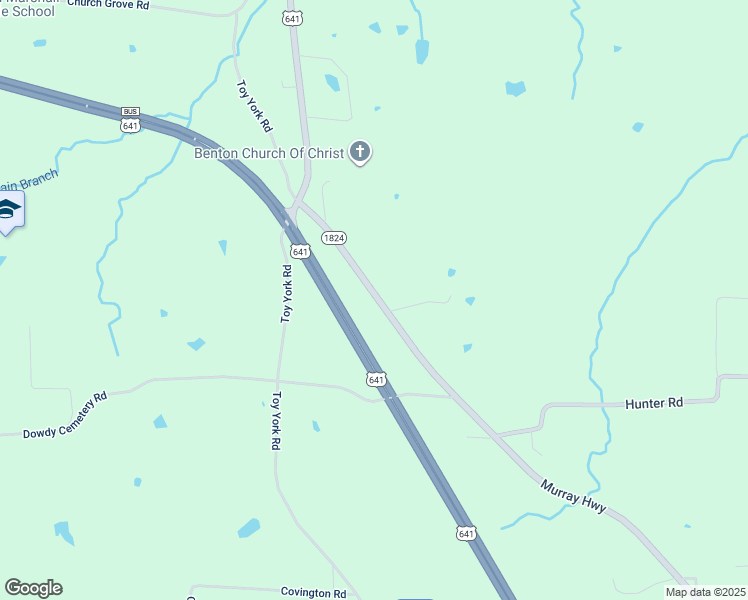 map of restaurants, bars, coffee shops, grocery stores, and more near 458 Murray Highway in Benton