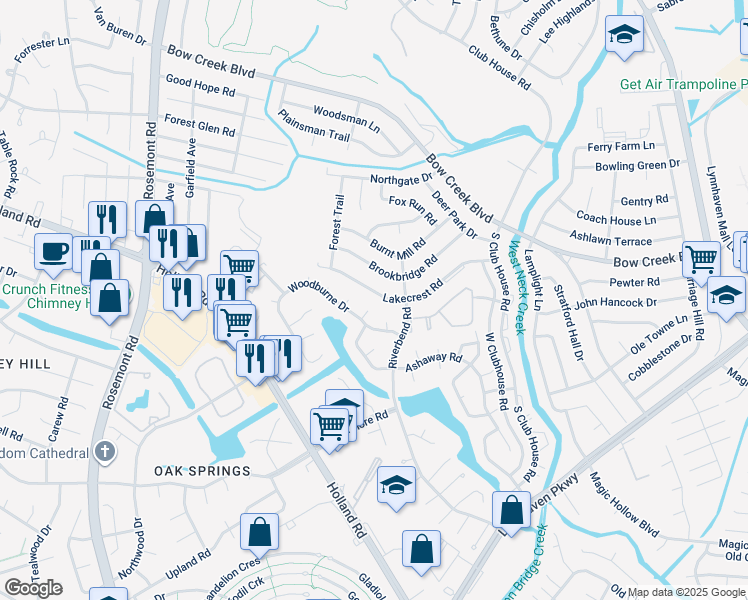 map of restaurants, bars, coffee shops, grocery stores, and more near 913 Terra Firma Court in Virginia Beach