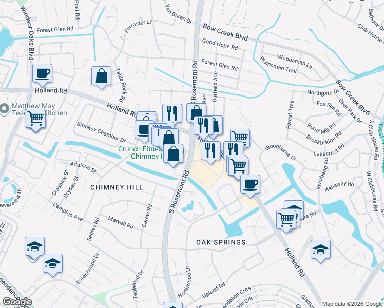 map of restaurants, bars, coffee shops, grocery stores, and more near in Virginia Beach