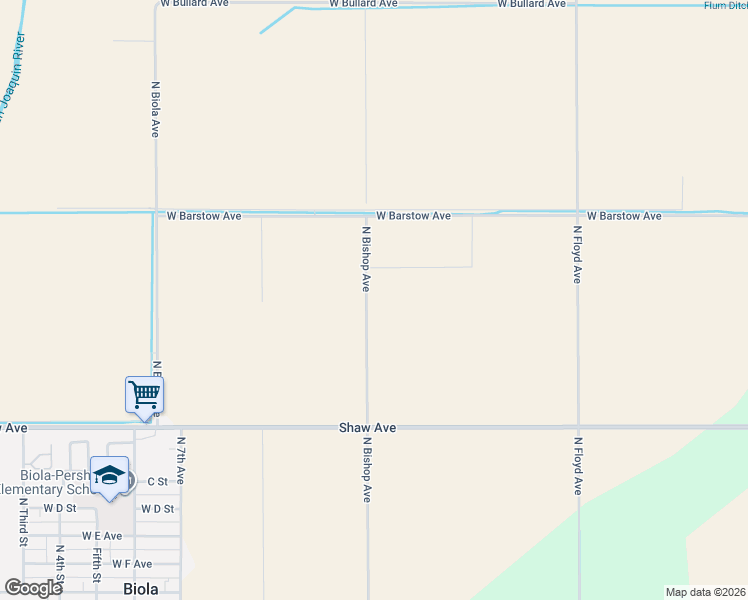 map of restaurants, bars, coffee shops, grocery stores, and more near 5290 North Bishop Avenue in Fresno